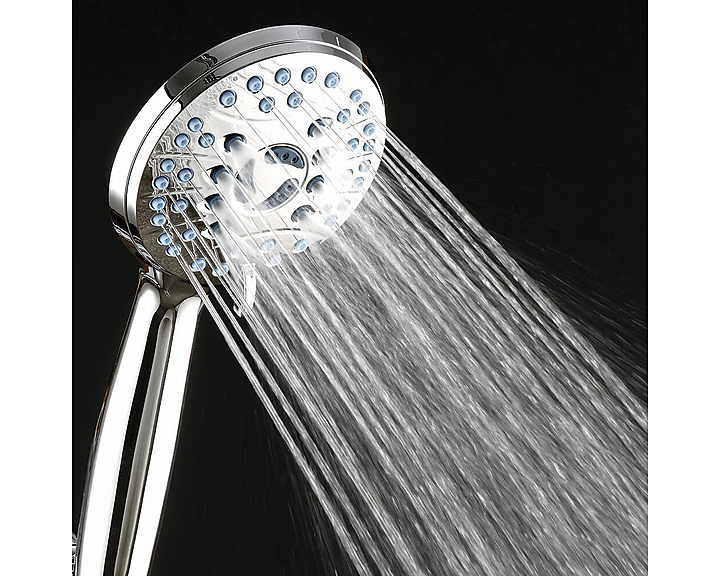 aquaSu® Curseur pour douche à main, Convient pour barre de douche avec  diamètre 18 mm, pour réglage de la hauteur du pommeau de douche, Plastique, Chrome, Curseur