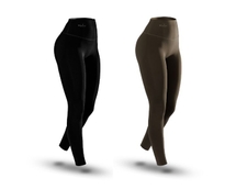 Misslim legging noir et marron x2